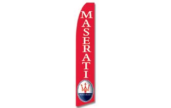 Brandera Publicitaria Marca Maserati Roja Image