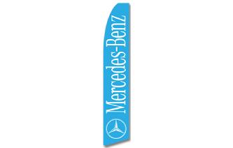 Brandera Publicitaria Marca Mercedes Benz Azul Image
