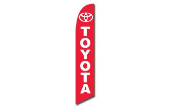 Brandera Publicitaria Marca Toyota Roja Image