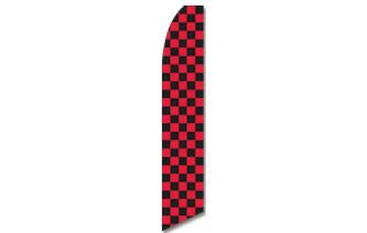Brandera Publicitaria Black and Red Chekered Image