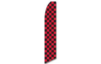 Brandera Publicitaria Black and Red Chekered Image