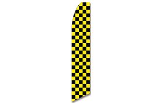 Brandera Publicitaria Black and Yellow Chekered Image